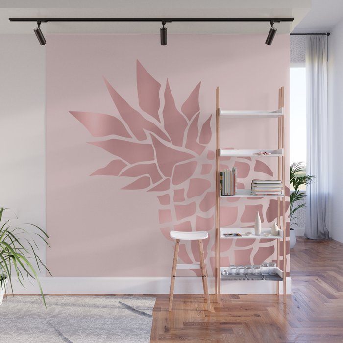 Big Pineapple in Pink Wall Mural Gallery Image 1