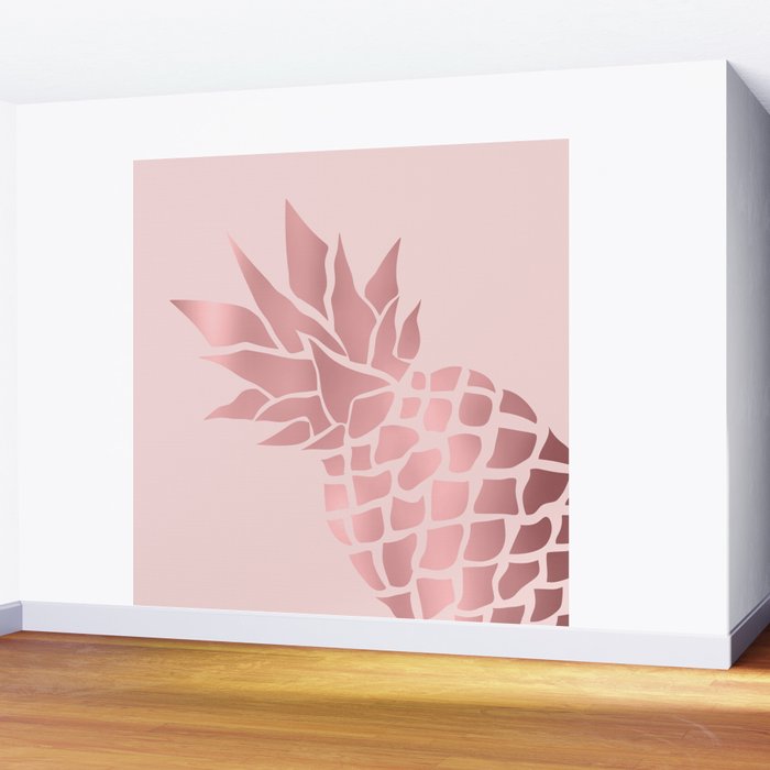 Big Pineapple in Pink Wall Mural Gallery Image 2