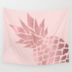 Big Pineapple in Pink Wall Tapestry Gallery Image 4