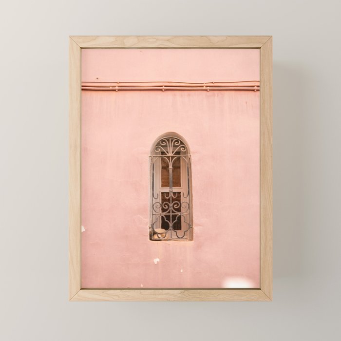 Soft Pink Window | Taghazout Architecture Photography Mini Art Print Gallery Image 1