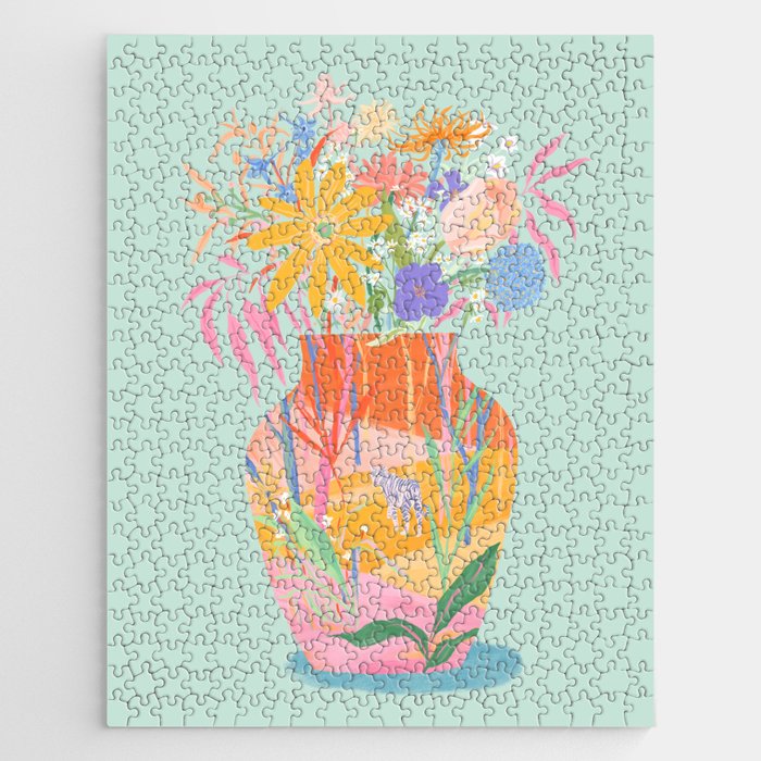 Whimsical Flower Vase Jigsaw Puzzle Gallery Image 1