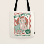 Cats and Pizza Tote Bag Gallery Image 1