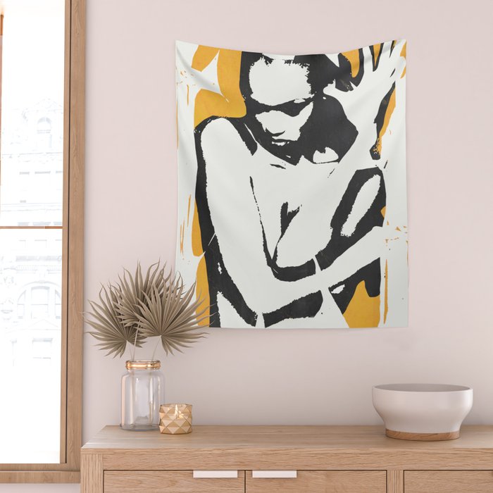 nude woman/ portrait Wall Tapestry Gallery Image 2