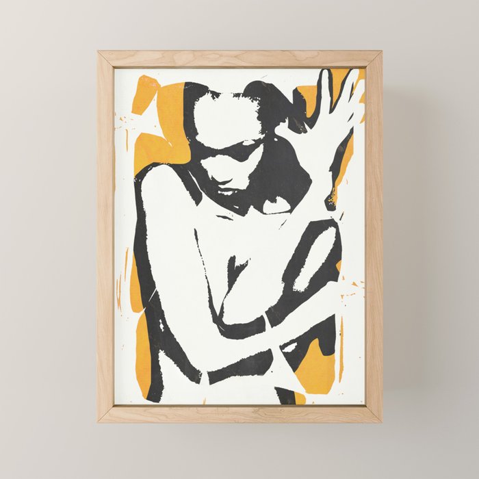 nude woman/ portrait Mini Art Print Gallery Image 1