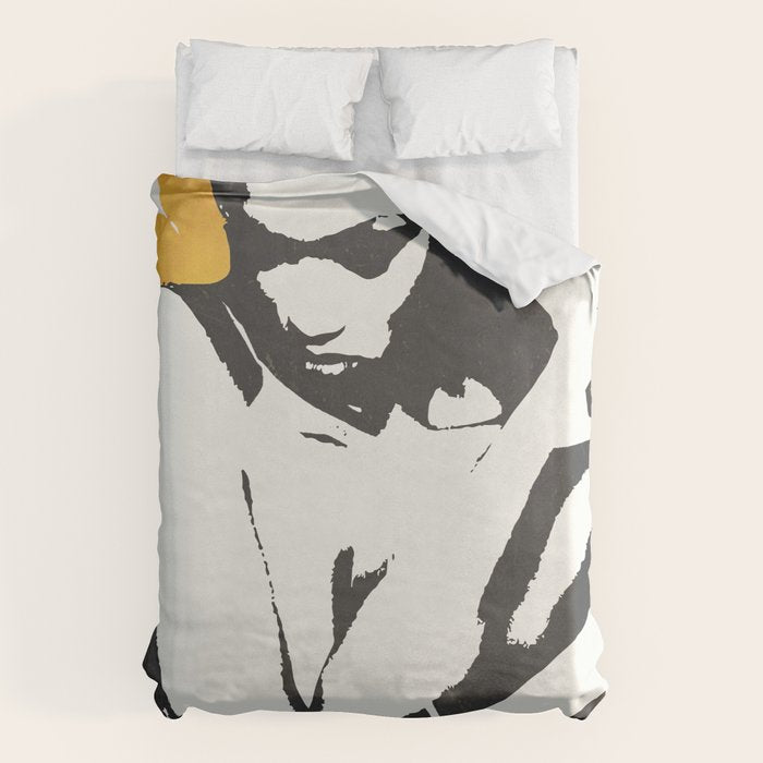 nude woman/ portrait Duvet Cover Gallery Image 6
