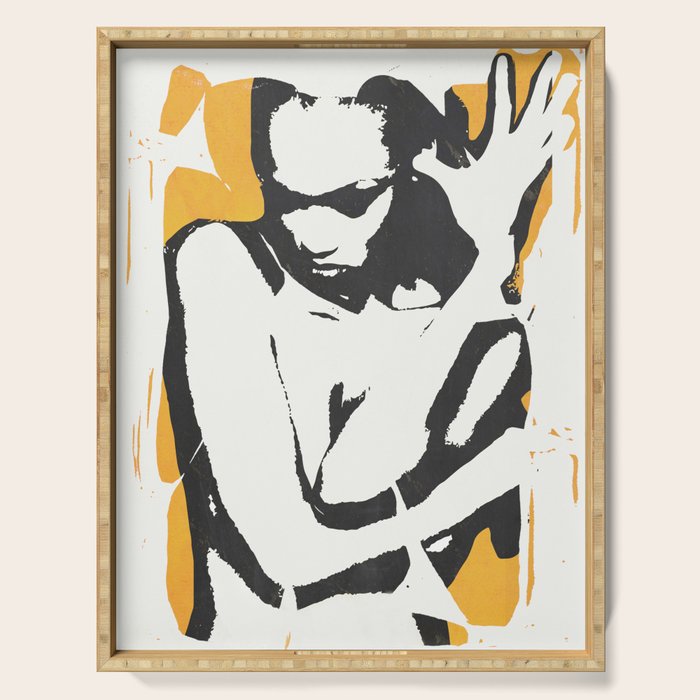 nude woman/ portrait Serving Tray Gallery Image 1