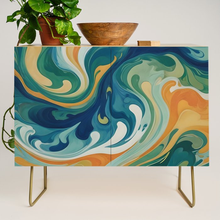 Tangerblue Waves Credenza Gallery Image 1