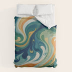 Tangerblue Waves Comforter Gallery Image 6
