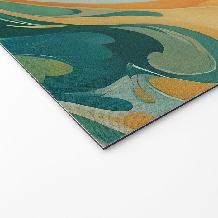Tangerblue Waves Welcome Mat Gallery Image 2