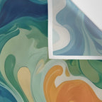 Tangerblue Waves Wall Tapestry Gallery Image 3