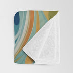 Tangerblue Waves Throw Blanket Gallery Image 3