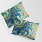 Tangerblue Waves Pillow Sham Gallery Image 3