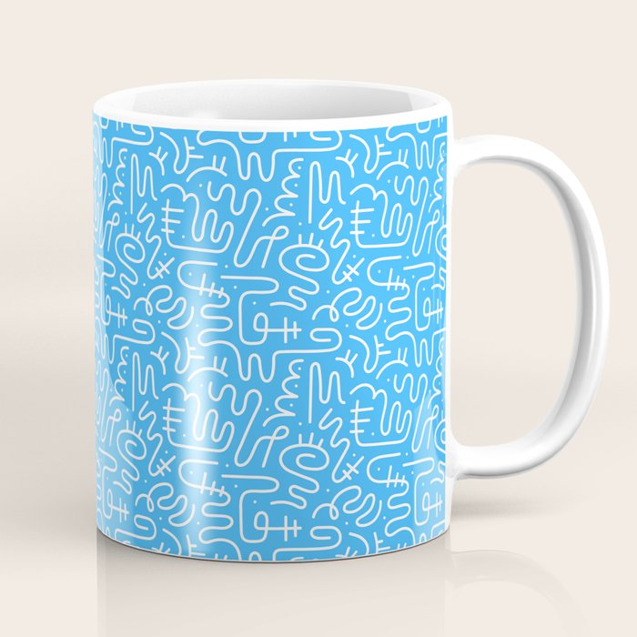 Colorful abstract fun line doodle art pattern Coffee Mug Gallery Image 1