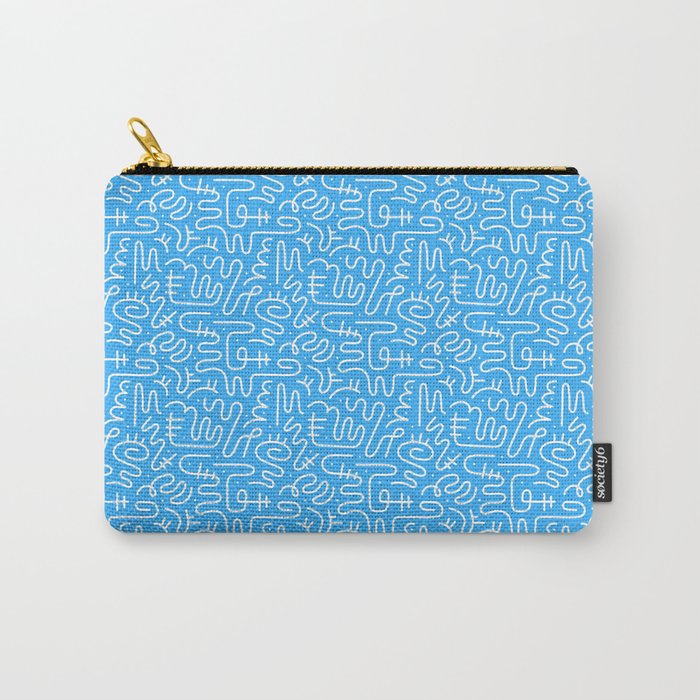 Colorful abstract fun line doodle art pattern Carry All Pouch Gallery Image 1