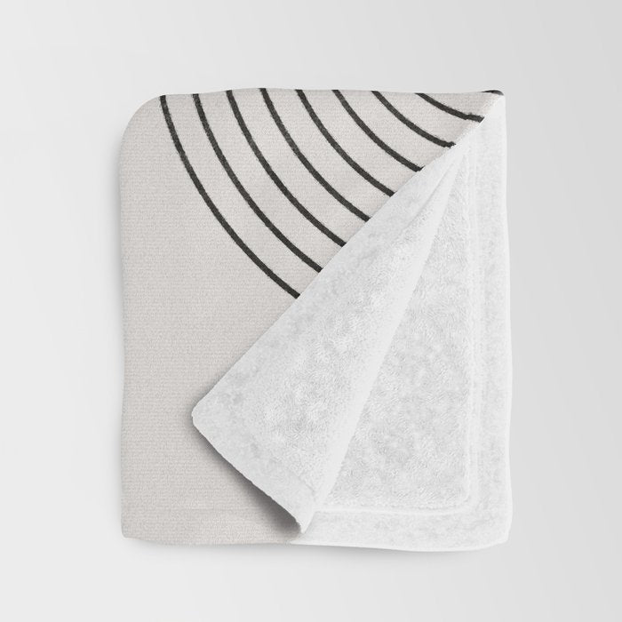 Mid-Century Modern No.22 - Woodblock Print Throw Blanket Gallery Image 3