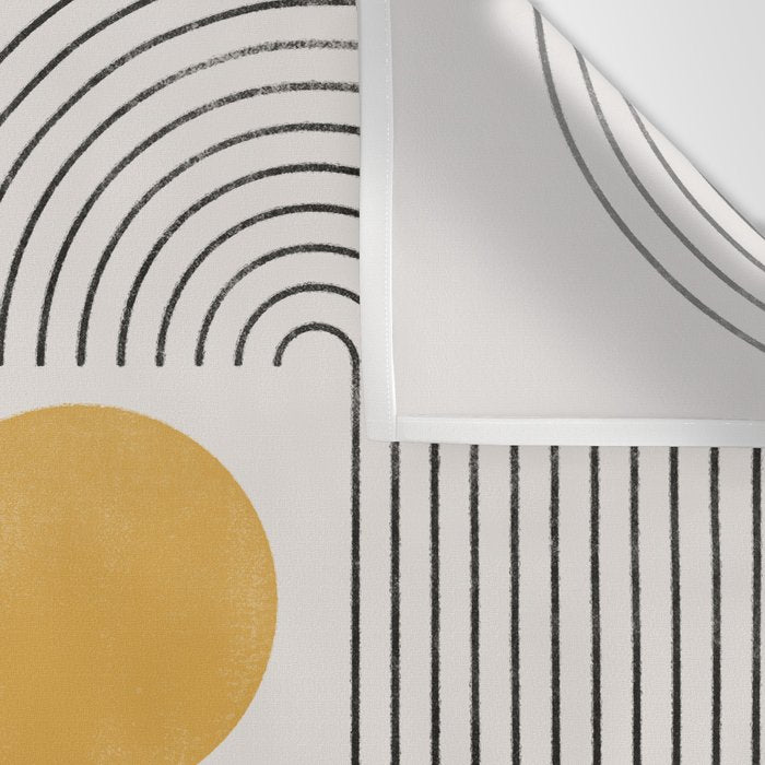 Mid-Century Modern No.22 - Woodblock Print Wall Tapestry Gallery Image 3
