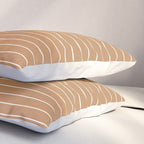 Minimal Arch XLVIII Peach Orange Modern Geometric Lines Pillow Sham Gallery Image 3