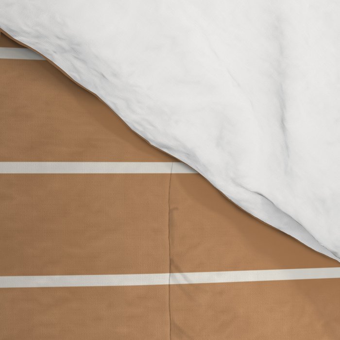 Minimal Arch XLVIII Peach Orange Modern Geometric Lines Comforter Gallery Image 4