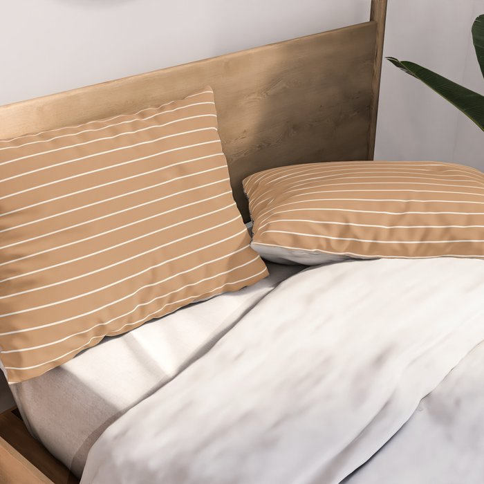 Minimal Arch XLVIII Peach Orange Modern Geometric Lines Pillow Sham Gallery Image 2