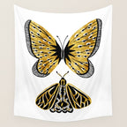 Golden Butterfly & Moth Wall Tapestry Gallery Image 4