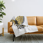 Golden Butterfly & Moth Throw Blanket Gallery Image 1