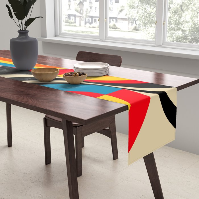 Folk Art Abstract Figuratives Table Runner Gallery Image 2