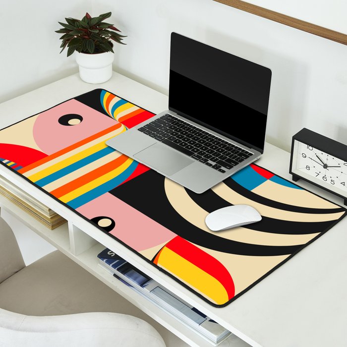 Folk Art Abstract Figuratives Desk Mat Gallery Image 2