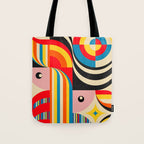 Folk Art Abstract Figuratives Tote Bag Gallery Image 1