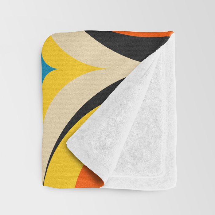 Folk Art Abstract Figuratives Throw Blanket Gallery Image 3