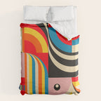 Folk Art Abstract Figuratives Duvet Cover Gallery Image 6