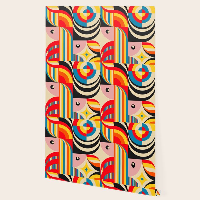 Folk Art Abstract Figuratives Wallpaper Gallery Image 2