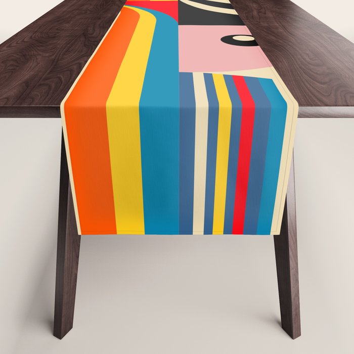 Folk Art Abstract Figuratives Table Runner Gallery Image 1