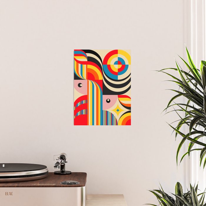 Folk Art Abstract Figuratives Poster Gallery Image 2