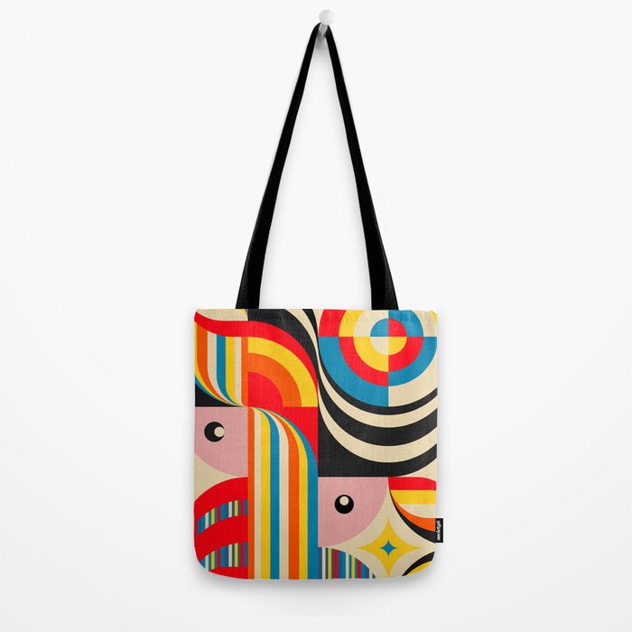 Folk Art Abstract Figuratives Tote Bag Gallery Image 2