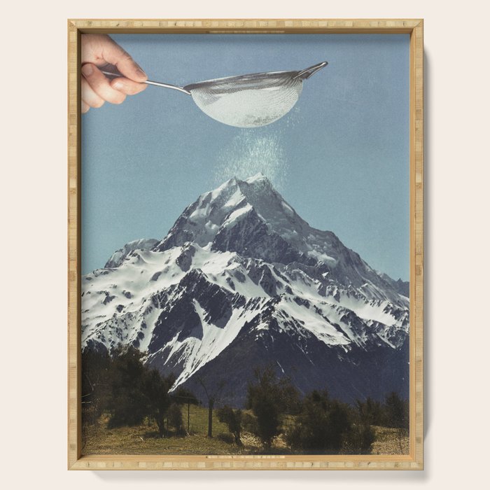 Sifted Summit II - Snow Sugar on Mountain Peak Serving Tray Gallery Image 1
