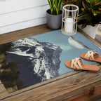 Sifted Summit II - Snow Sugar on Mountain Peak Outdoor Rug Gallery Image 2