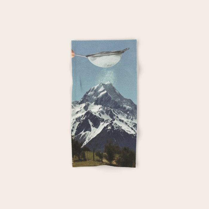 Sifted Summit II - Snow Sugar on Mountain Peak Bath Towel Gallery Image 1