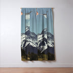 Sifted Summit II - Snow Sugar on Mountain Peak Window Curtain Gallery Image 3