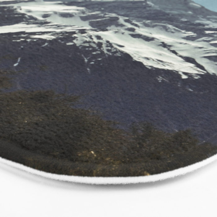 Sifted Summit II - Snow Sugar on Mountain Peak Bath Mat Gallery Image 3