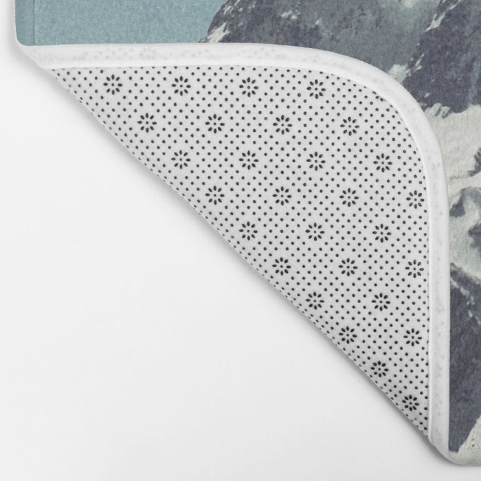 Sifted Summit II - Snow Sugar on Mountain Peak Bath Mat Gallery Image 2