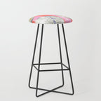Striped Party Disco Ball Pink Stool Gallery Image 1