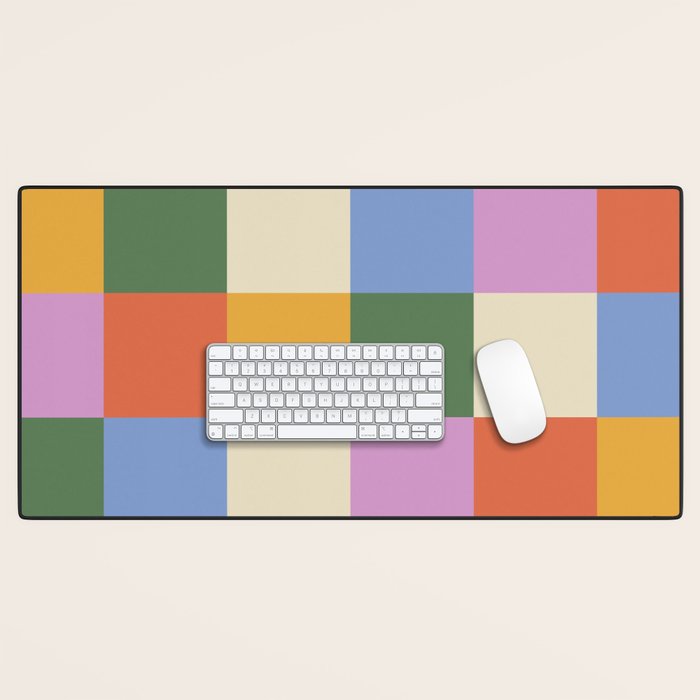 Bold Colorful Checks Pattern - Large XXXVII Desk Mat Gallery Image 1