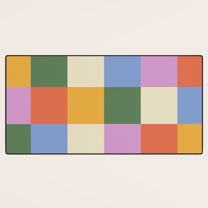Bold Colorful Checks Pattern - Large XXXVII Desk Mat Gallery Image 3