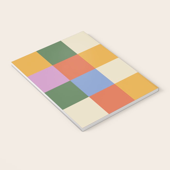 Bold Colorful Checks Pattern - Large XXXVII Notebook Gallery Image 3