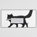 Knife Cat Desk Mat Gallery Image 1