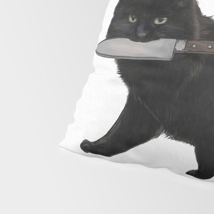 Knife Cat Pillow Sham Gallery Image 4