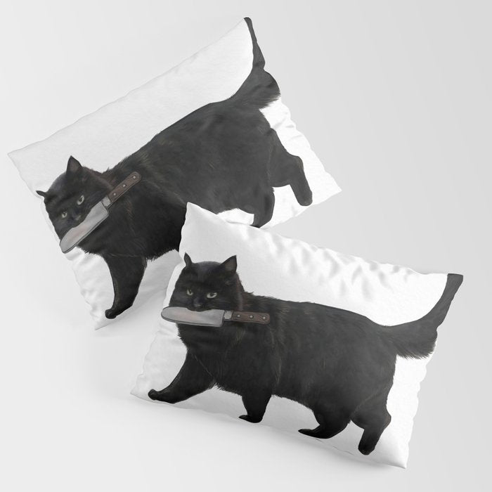 Knife Cat Pillow Sham Gallery Image 3