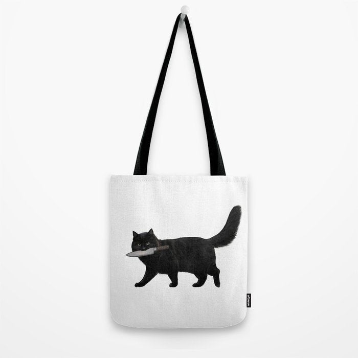 Knife Cat Tote Bag Gallery Image 2