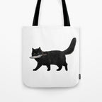 Knife Cat Tote Bag Gallery Image 1