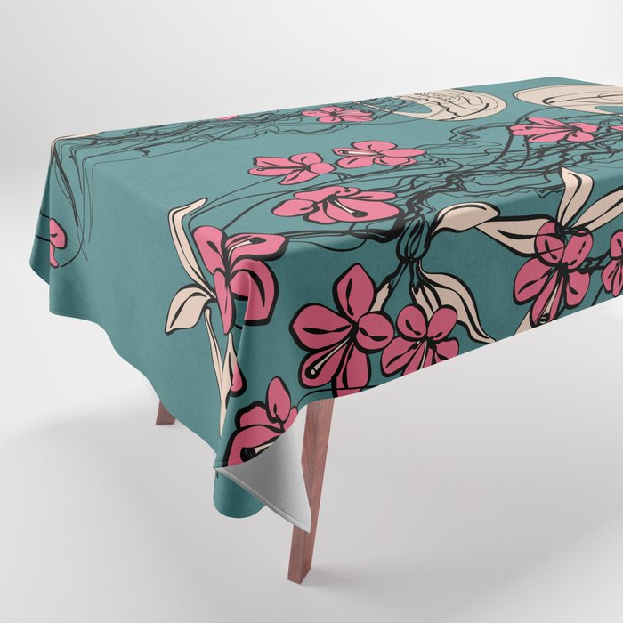 Floral Jellyfishes 1 Tablecloth Gallery Image 1